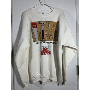 Home Improvement TV White Pullover sweatshirt Hardware Tool Time Tim Allen USA